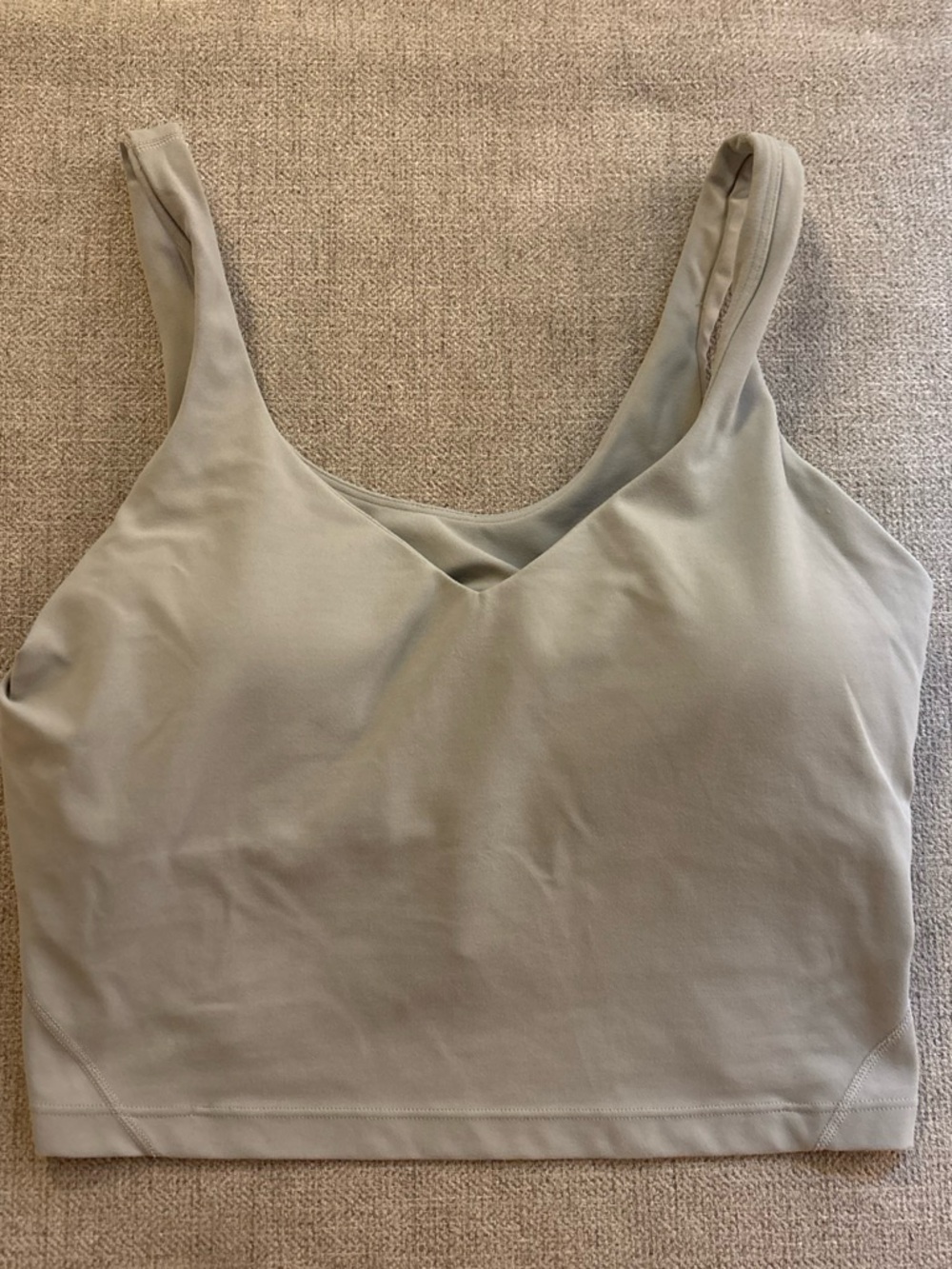lululemon athletica Scoop Neck Crop Tank in Light Taupe